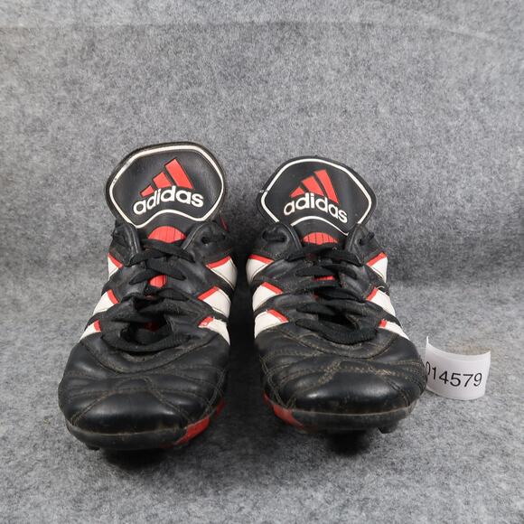 Adidas Shoes Mens 10.5 Soccer Cleats Football Boots Leather Black Red Vintage 98 main image 5